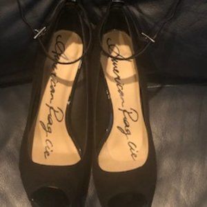 American Rag, Size 10, Black Open Toe Pumps